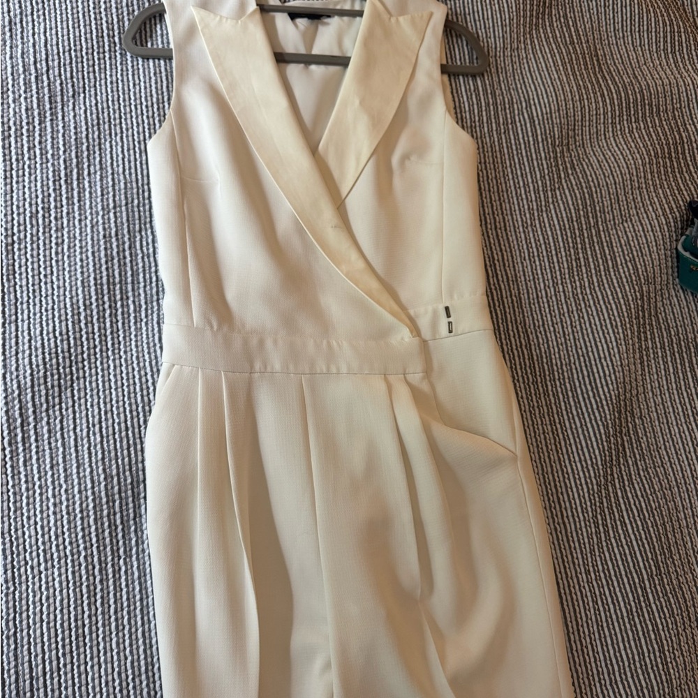 Rachel Zoe Cream Sleeveless Jumpsuit